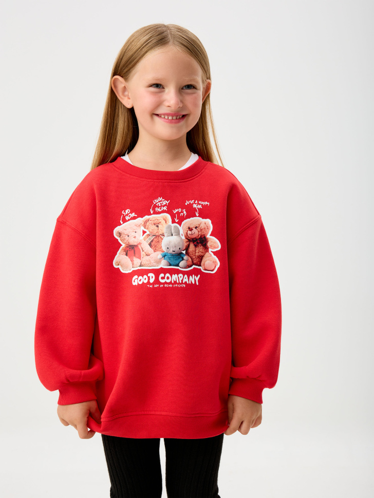 

Свитшот с принтом для девочек, 3810040403