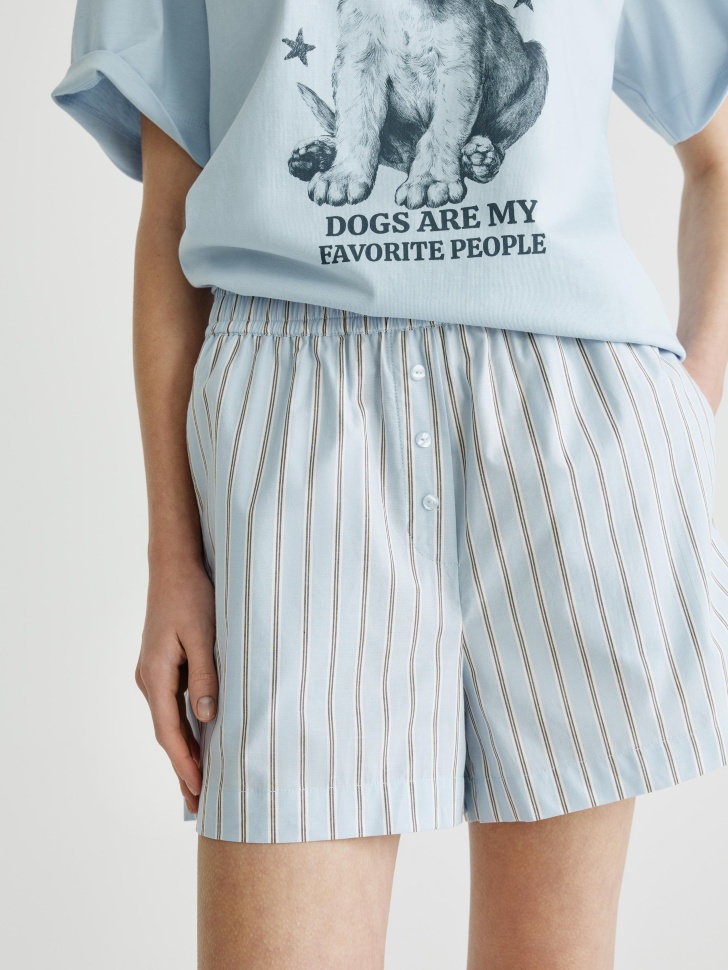 домашние шорты в полоску 4610517324597 по акции