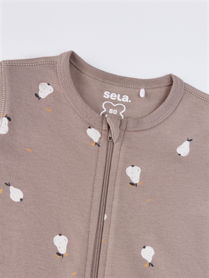 трикотажный комбинезон с принтом для малышей по цене 1299 руб вид справа