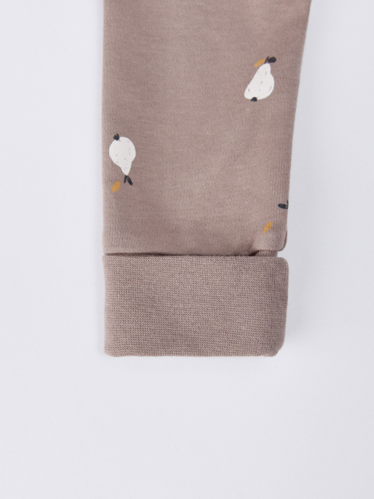 трикотажный комбинезон с принтом для малышей из россии вид сбоку