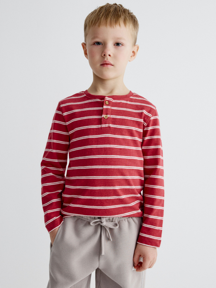 Лонгслив SELA на пуговицах для мальчиков, арт. 33150