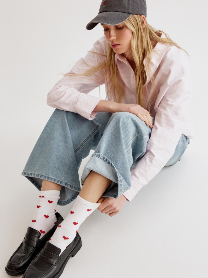 носки с жаккардовой вышивкой по цене 299 руб вид справа