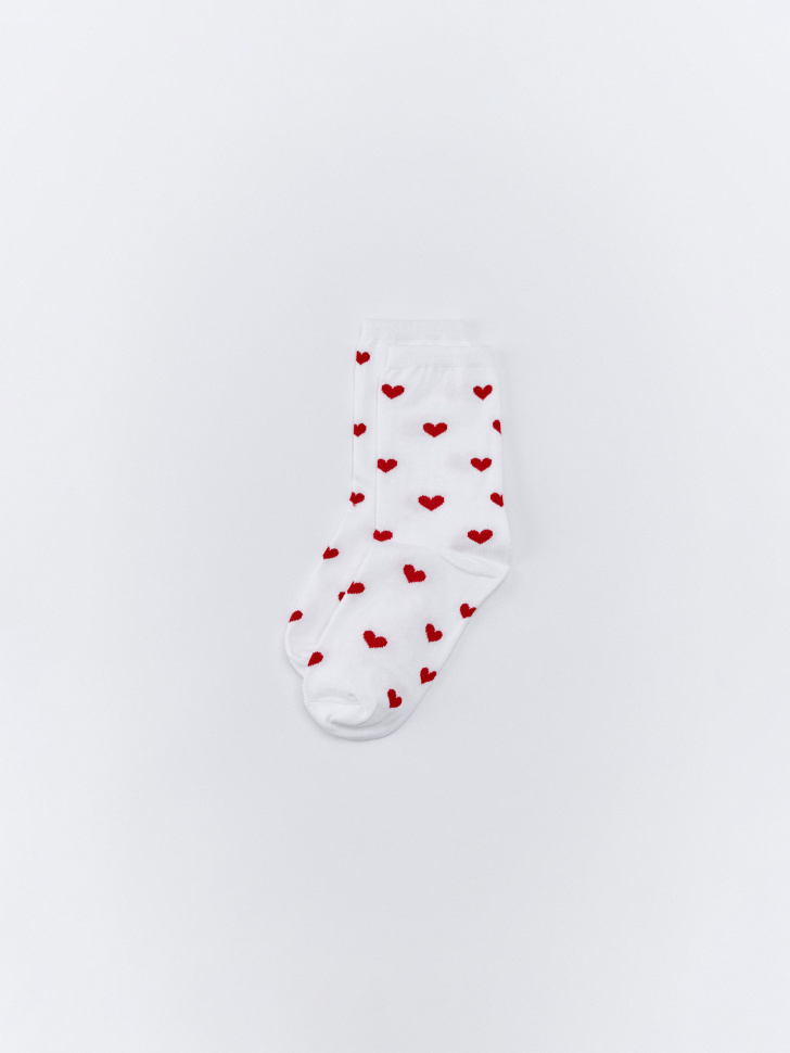 носки с жаккардовой вышивкой из россии вид сбоку