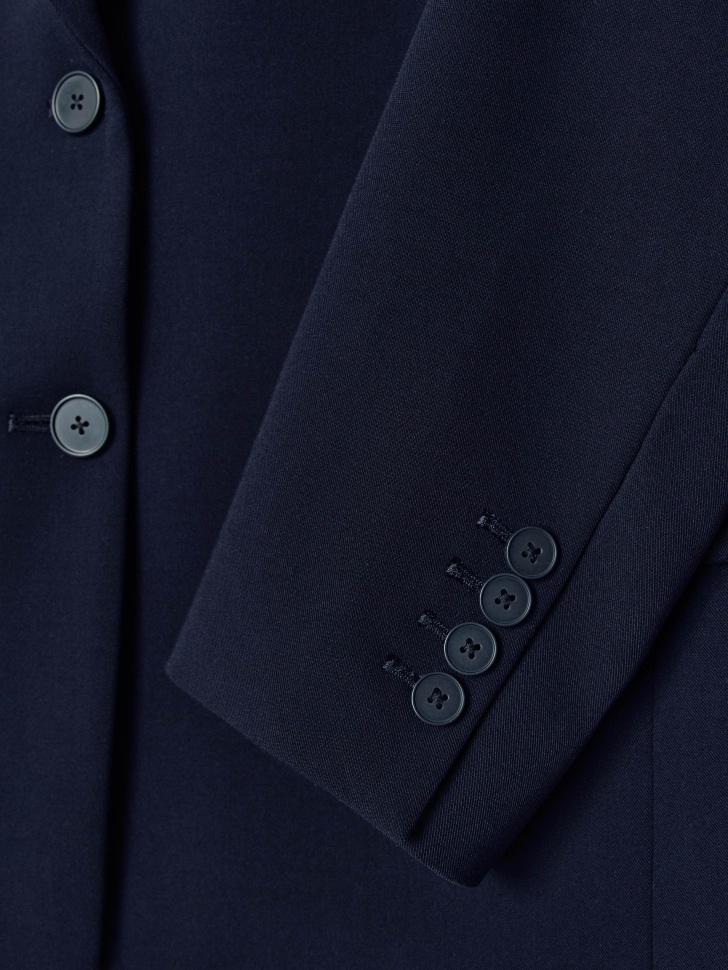 однобортный оверсайз жакет универсального стиля с лицевой стороны