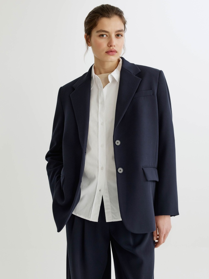 однобортный оверсайз жакет из россии вид сбоку