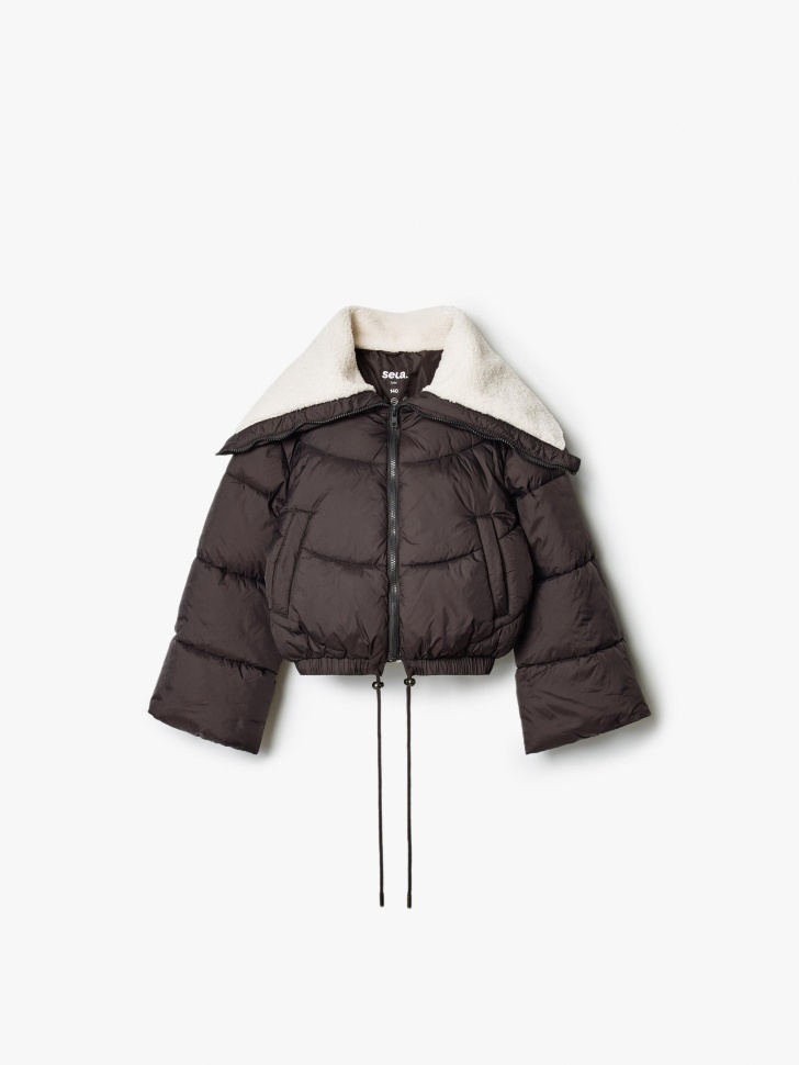 Куртка Sela с объемным воротником для девочек, арт. 37055