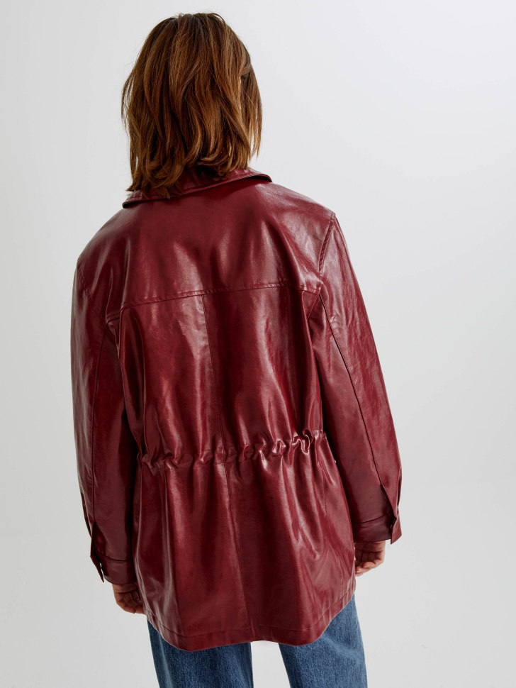 куртка из искусственной кожи из россии вид сбоку