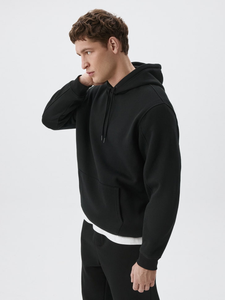 Худи REGULAR FIT из футера с начесом. Фото №5