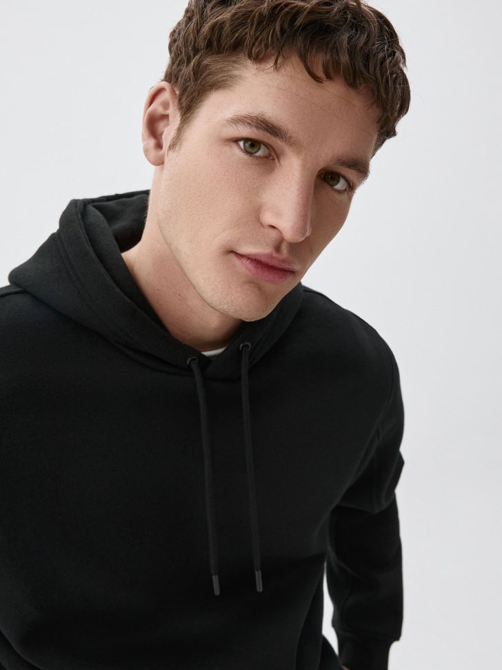 Худи REGULAR FIT из футера с начесом. Фото №6