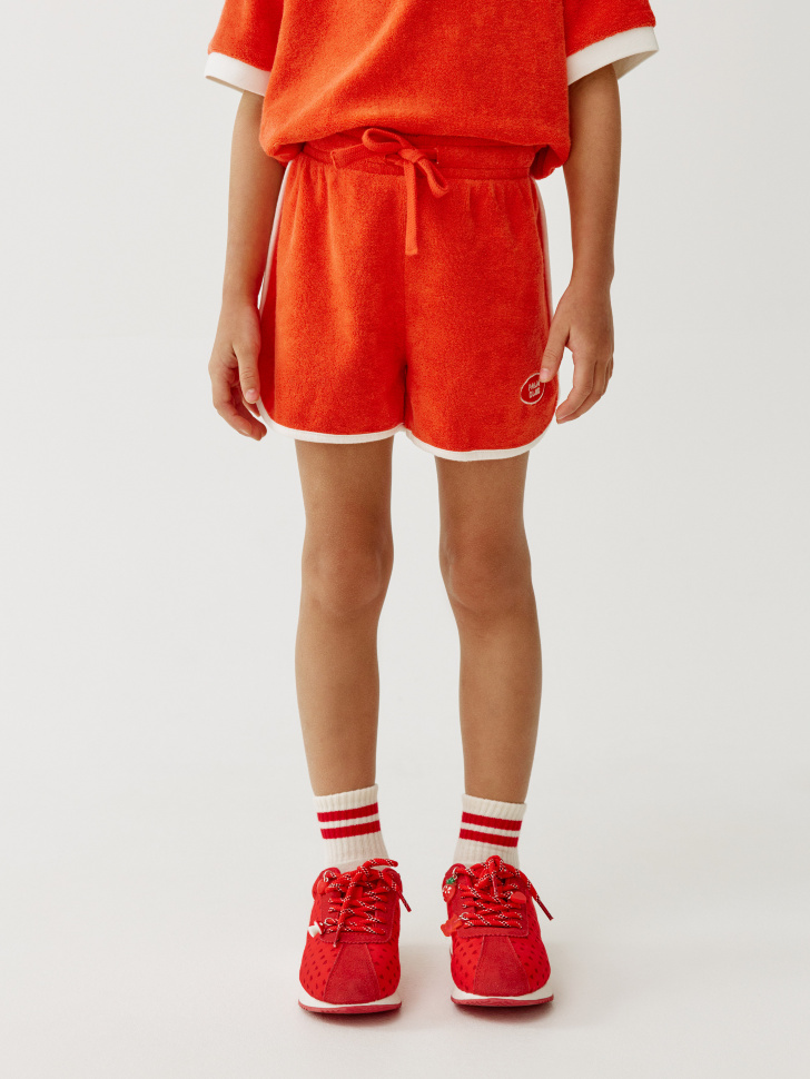 махровые шорты для девочек от бренда sela вид слева