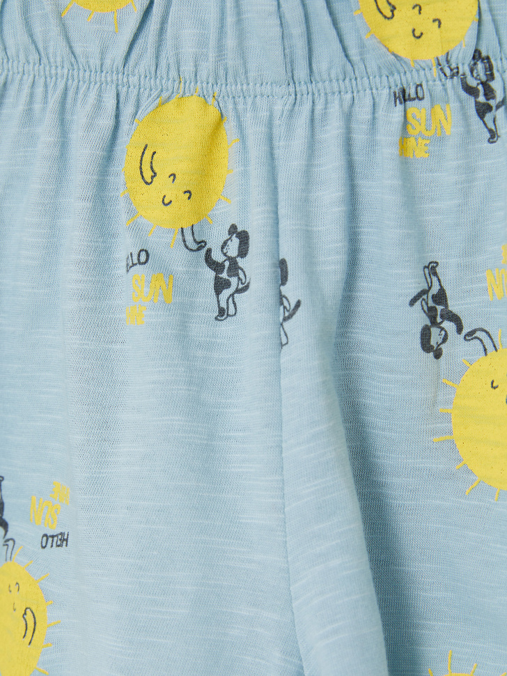 Трикотажная пижама для девочек (голубой, 92-98 (2-3 YEARS)) sela 4640078276004 - фото 6