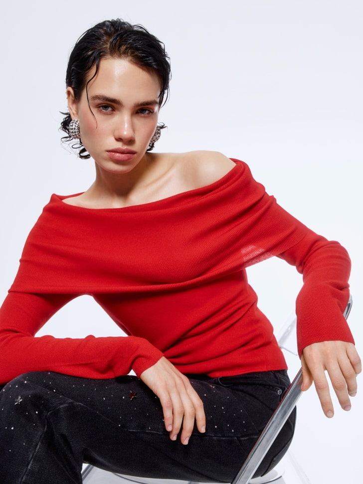 джемпер с открытыми плечами 4610517074249 фотография