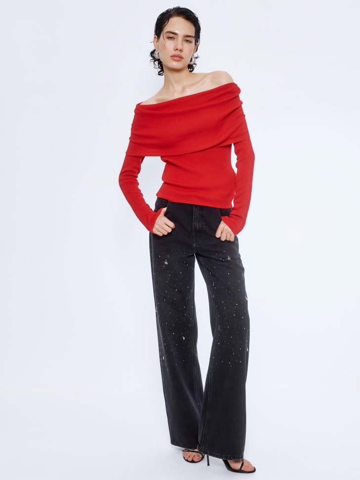 джемпер с открытыми плечами 4610517074249 по акции