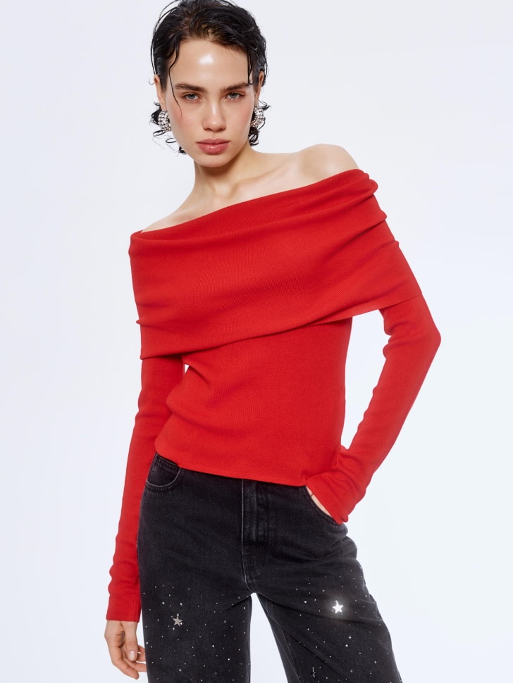 джемпер с открытыми плечами 4610517074249 купить с доставкой