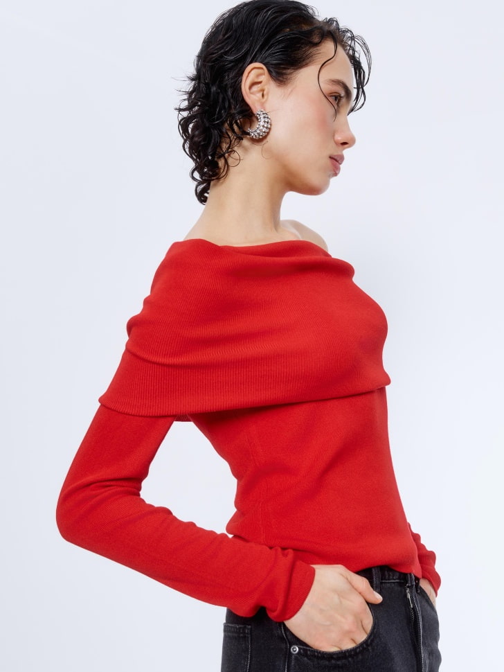 джемпер с открытыми плечами 4610517074249 со скидкой