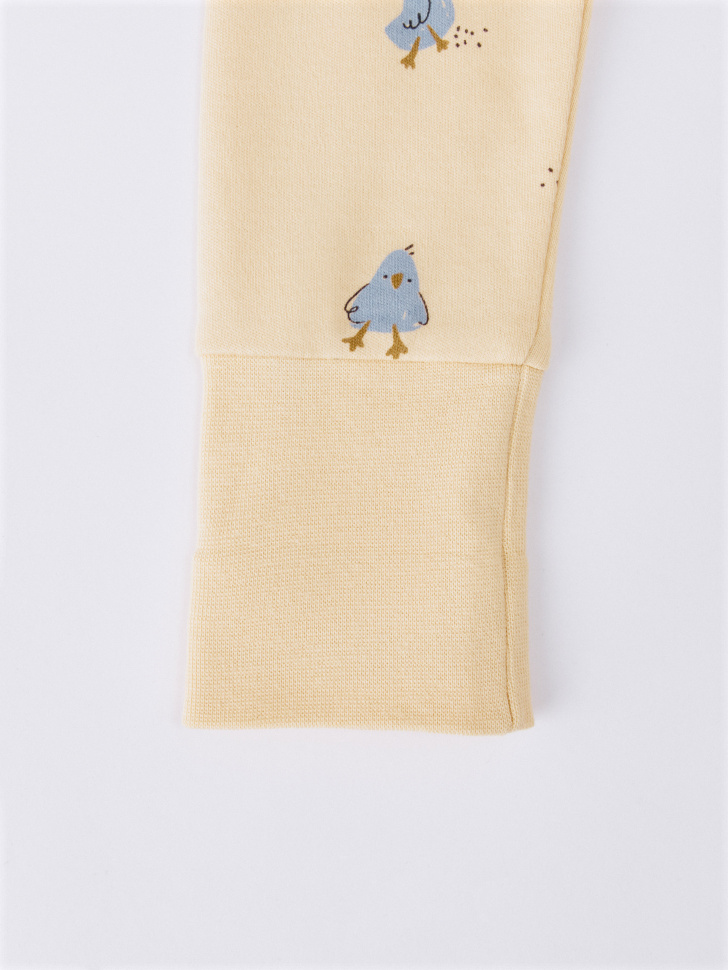 трикотажный комбинезон с принтом для малышей из хлопка спереди