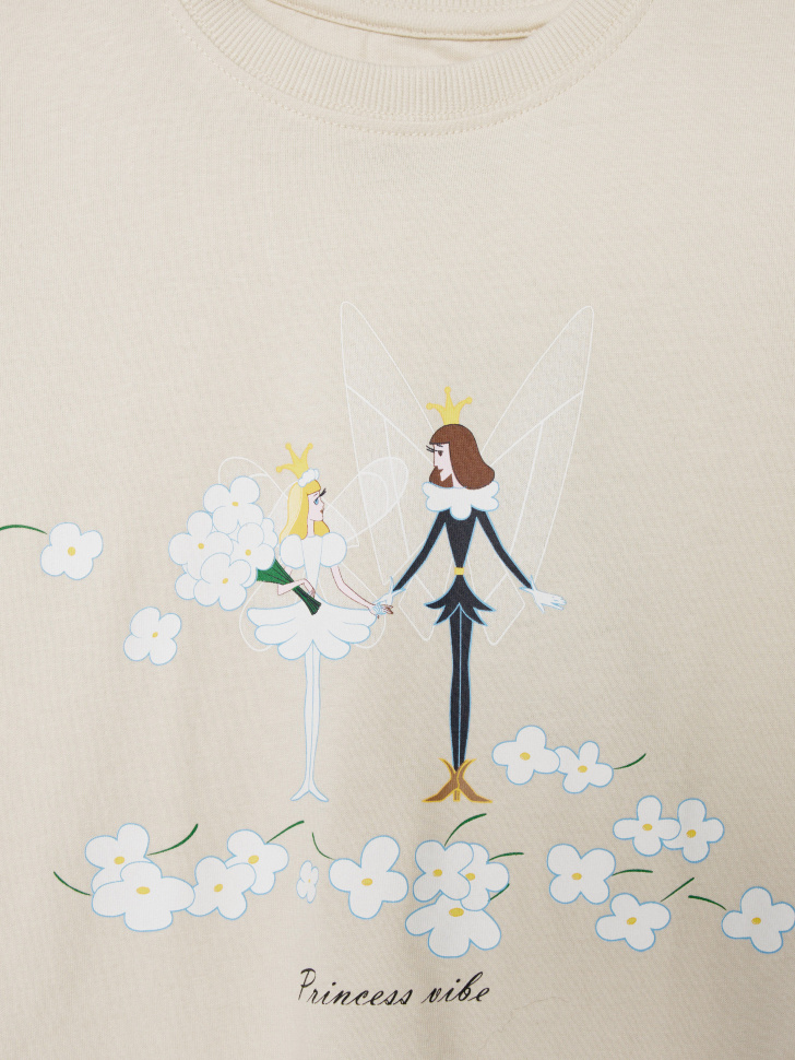 футболка с принтом для девочек  x союзмультфильм из россии вид сбоку