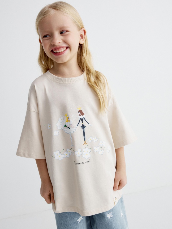 Футболка SELA X Союзмультфильм, бежевый, арт. 35094