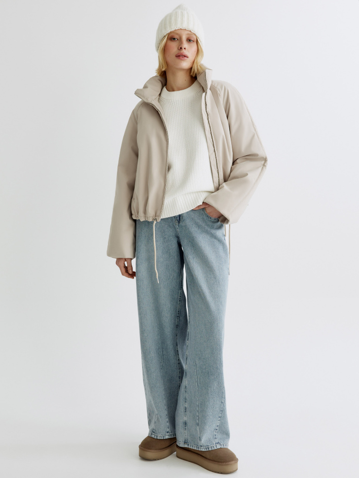 укороченная куртка с водоотталкивающей пропиткой от бренда sela вид слева