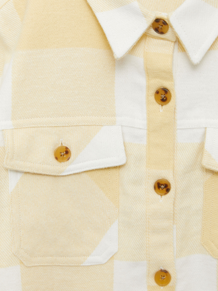 Фланелевая рубашка в клетку для девочек (желтый, 146/ 11-12 YEARS) от Sela