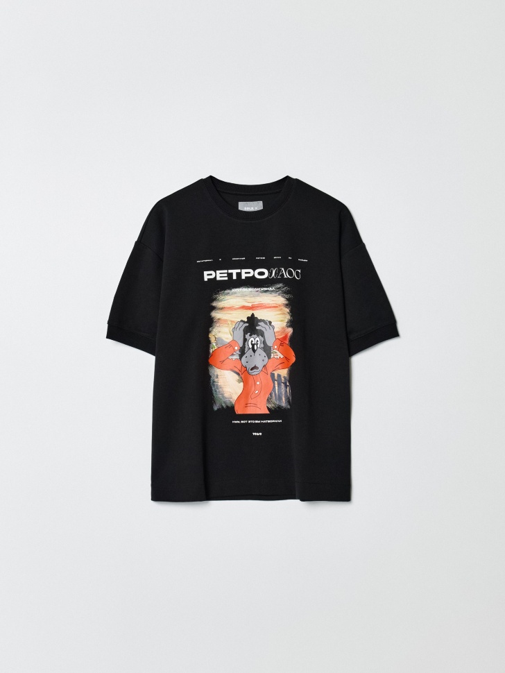 Футболка SELA x Союзмультфильм, черный, арт. 35056