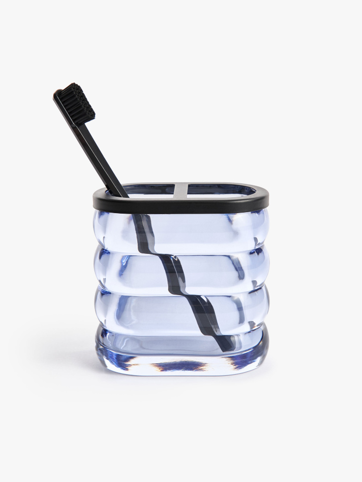 стакан для зубных щеток из стекла из россии вид сбоку