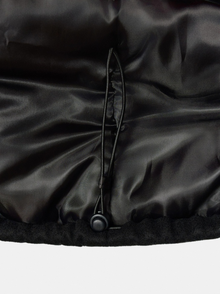 утепленный бомбер с содержанием шерсти из линейки  young универсального стиля с лицевой стороны