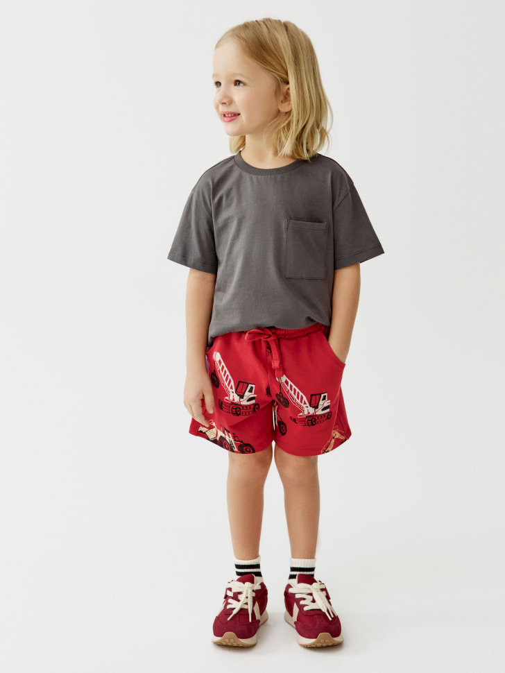 трикотажные шорты с принтом для мальчиков 4610517598370 фотография