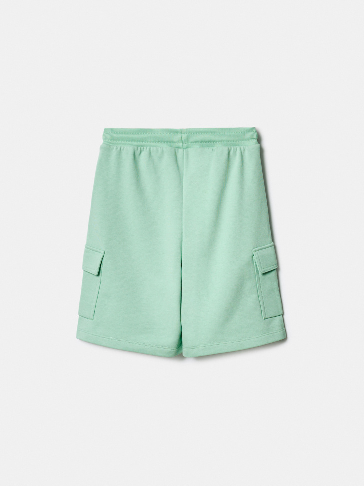 трикотажные шорты-карго для мальчиков из россии вид сбоку