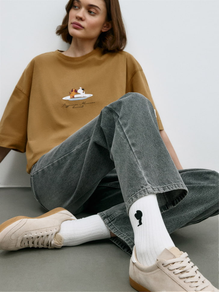 

Длинные носки с вышивкой SELA x Союзмультфильм