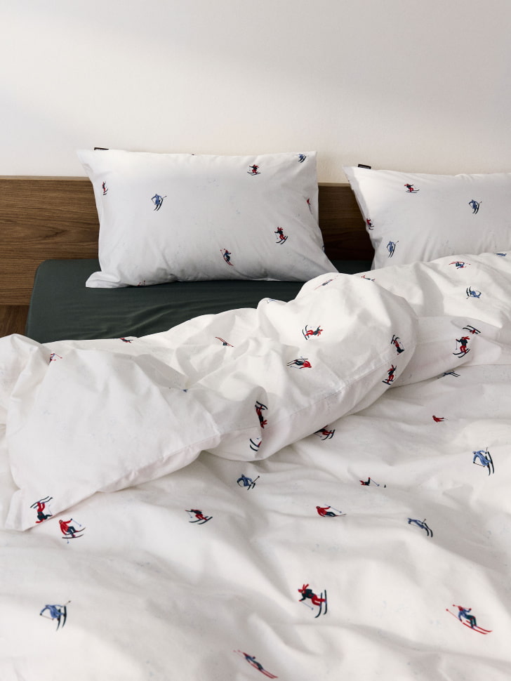 Комплект постельного белья без простыни 2-х спальный 200х220 см, белый, арт. n/a