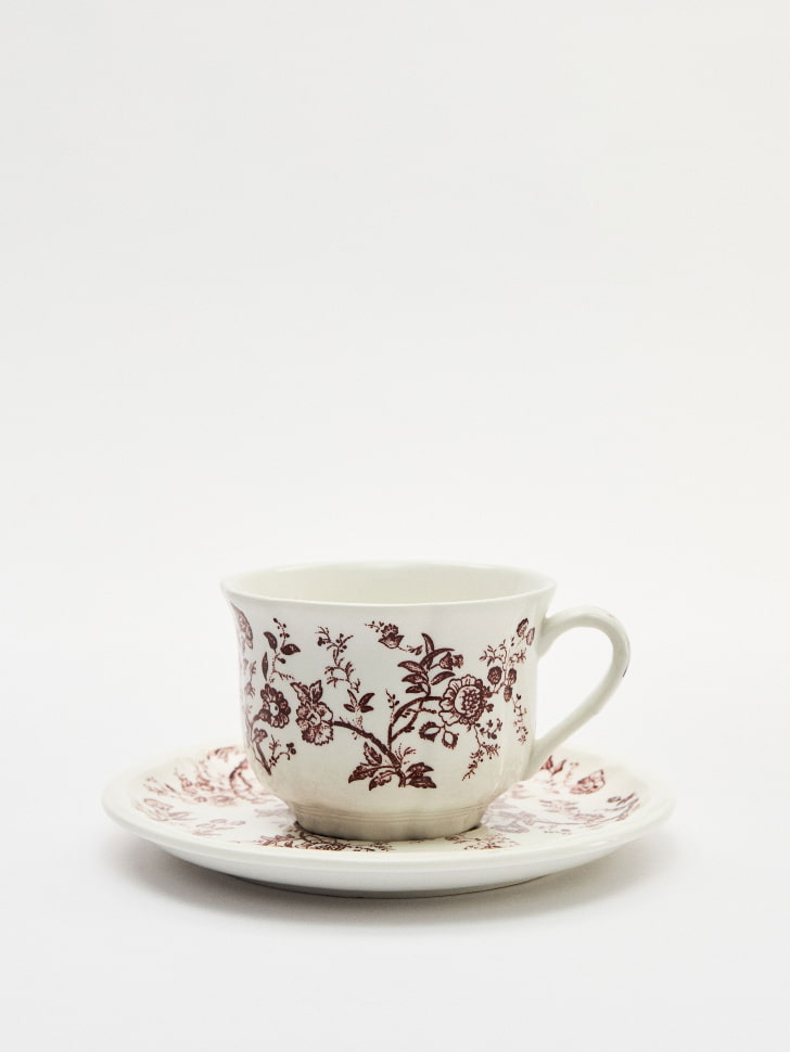 

Чайная пара из фарфора с цветочным узором, SL5811226951