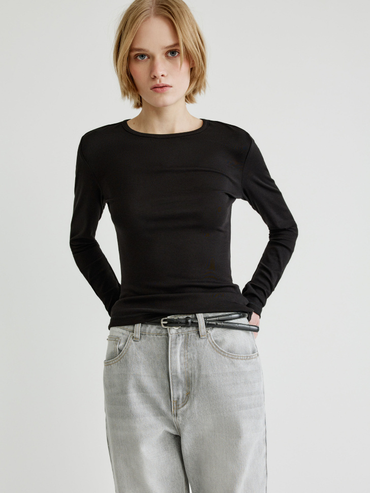 базовый приталенный лонгслив 4610517438300 купить с доставкой