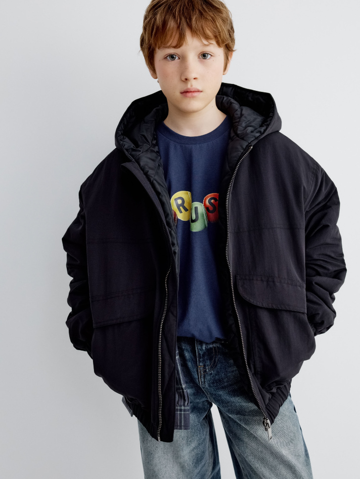 куртка с капюшоном для мальчиков 4610517122827 фотография