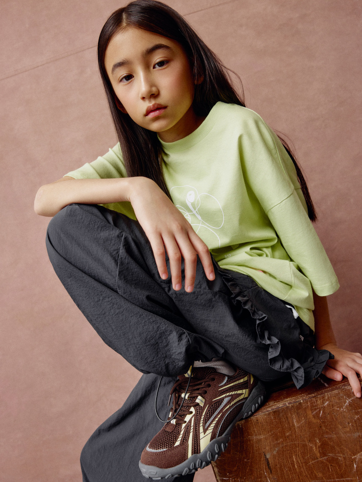 Утепленные нейлоновые брюки с юбкой Sela, черный, арт. 40790