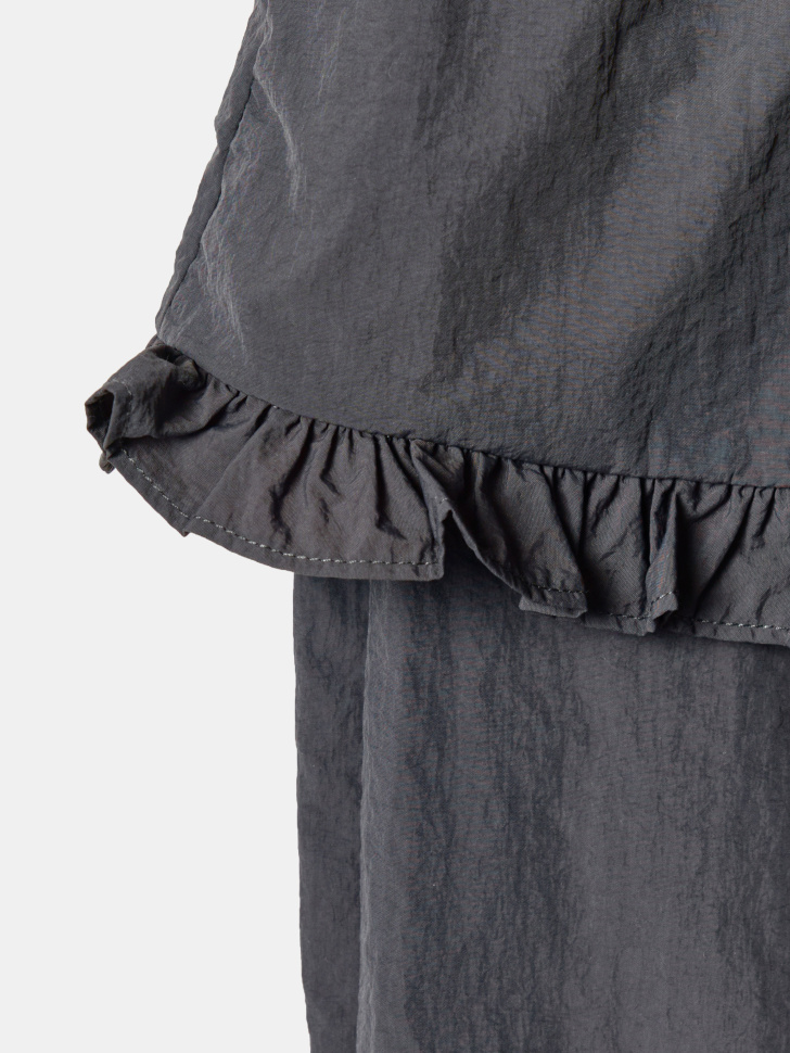 утепленные нейлоновые брюки с юбкой для девочек из трикотажа спереди