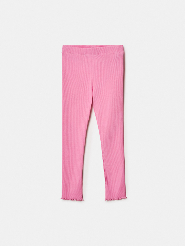 Леггинсы SELA в рубчик для девочек, розовый, арт. 45449