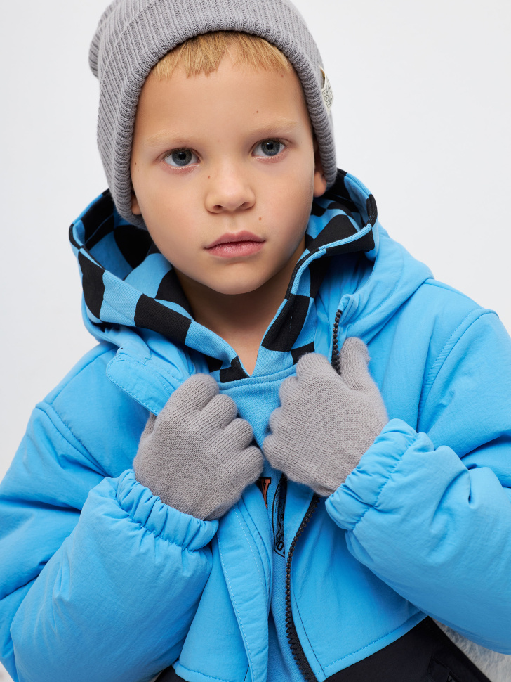 Детские базовые перчатки (серый, 5-8 YEARS)