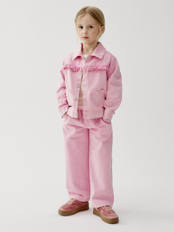 Широкие джинсы на резинке для девочек 2299₽