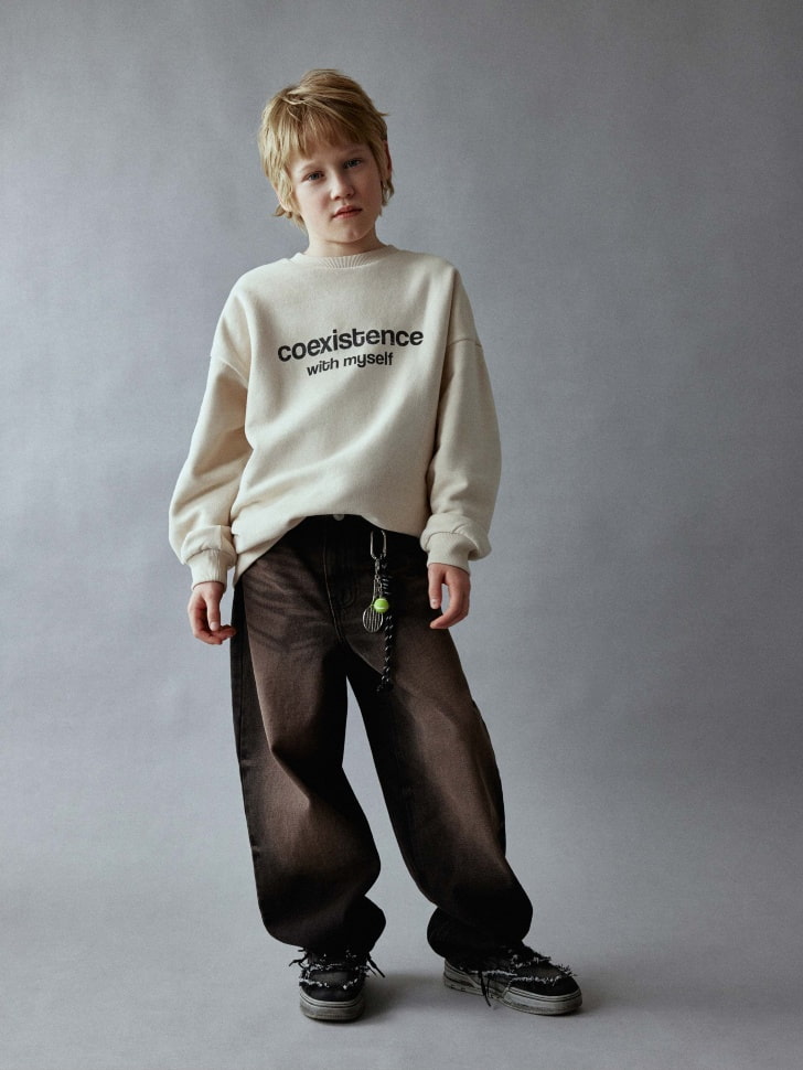 Винтажные джинсы Baggy Fit для мальчиков