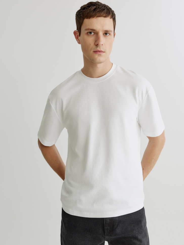 Футболка SELA прямого кроя, белый, арт. 41991