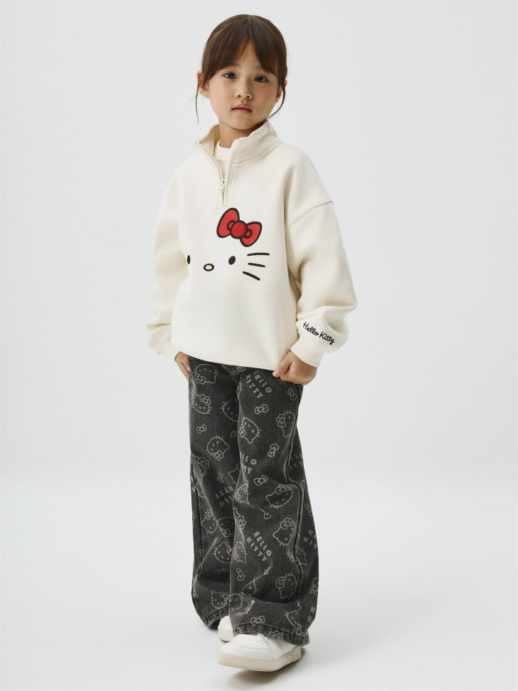 Свитшот с вышивкой Hello Kitty для девочек. Фото №2