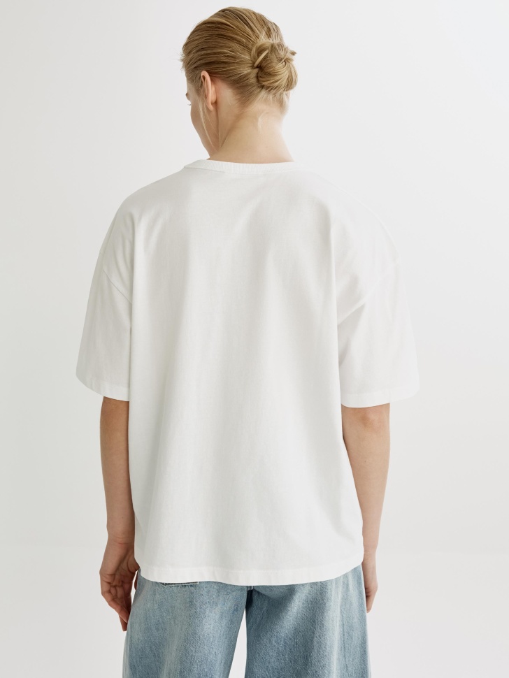 футболка мира оверсайз из россии вид сбоку