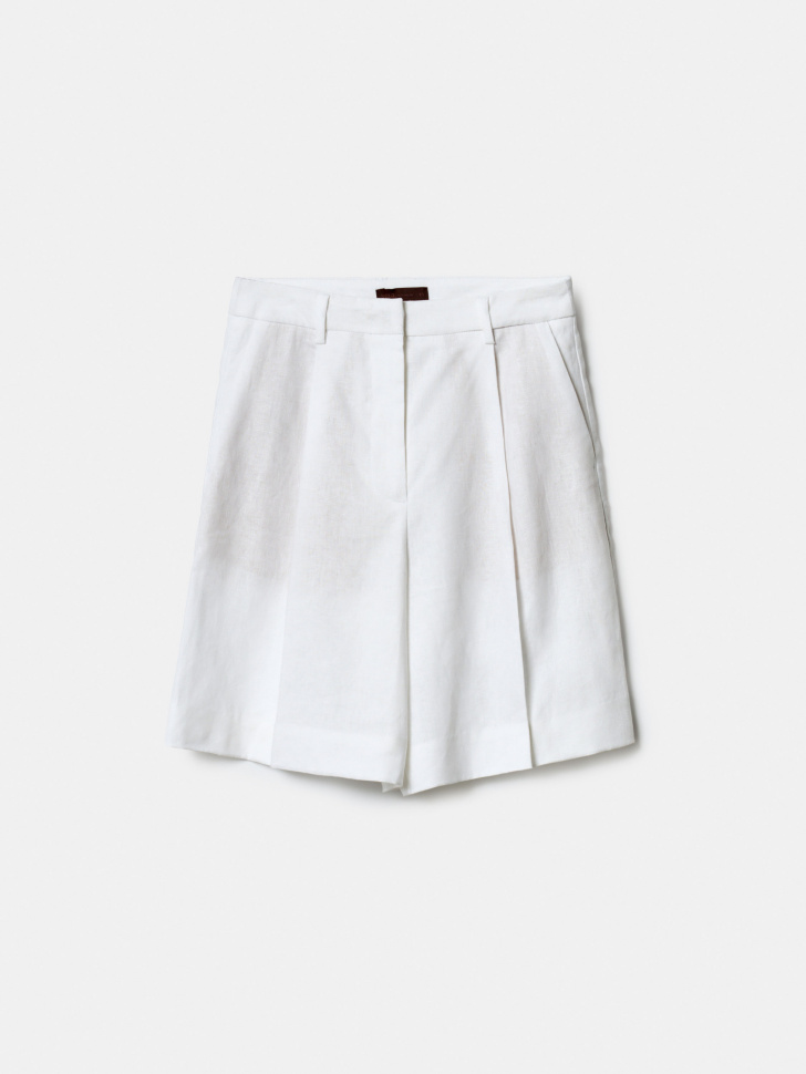 Шорты Sela из льна, белый, арт. 52259