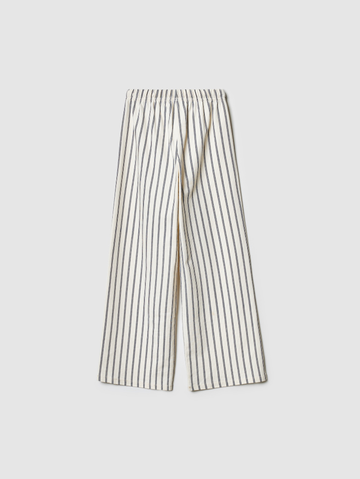 широкие брюки в полоску для девочек из россии вид сбоку