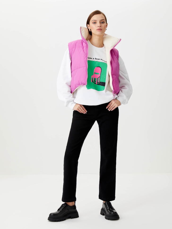 

Двусторонний жилет, Сиреневый