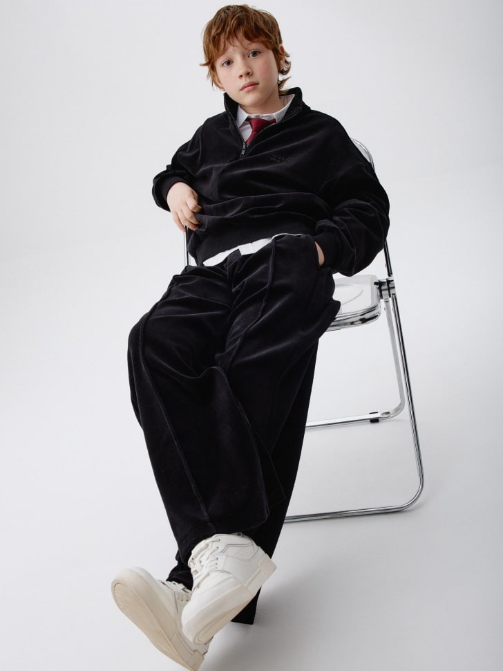 велюровые брюки baggy для мальчиков 4680798746104 в интернет магазине