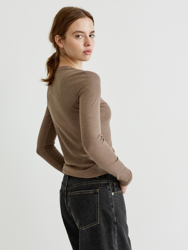 базовый лонгслив в рубчик 4610517131386 купить с доставкой