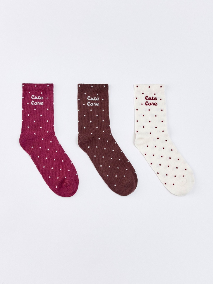 Набор носков для девочек SELA, разноцветный, арт. 35083