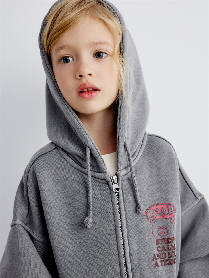 толстовка на молнии с принтом для девочек 4680798537580 фотография